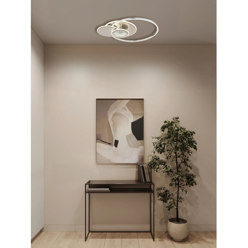 Globo - stmievateľné LED stropné svietidlo LED/24W/230V 2700-6500K 45x56 cm strieborné + diaľkové ovládanie