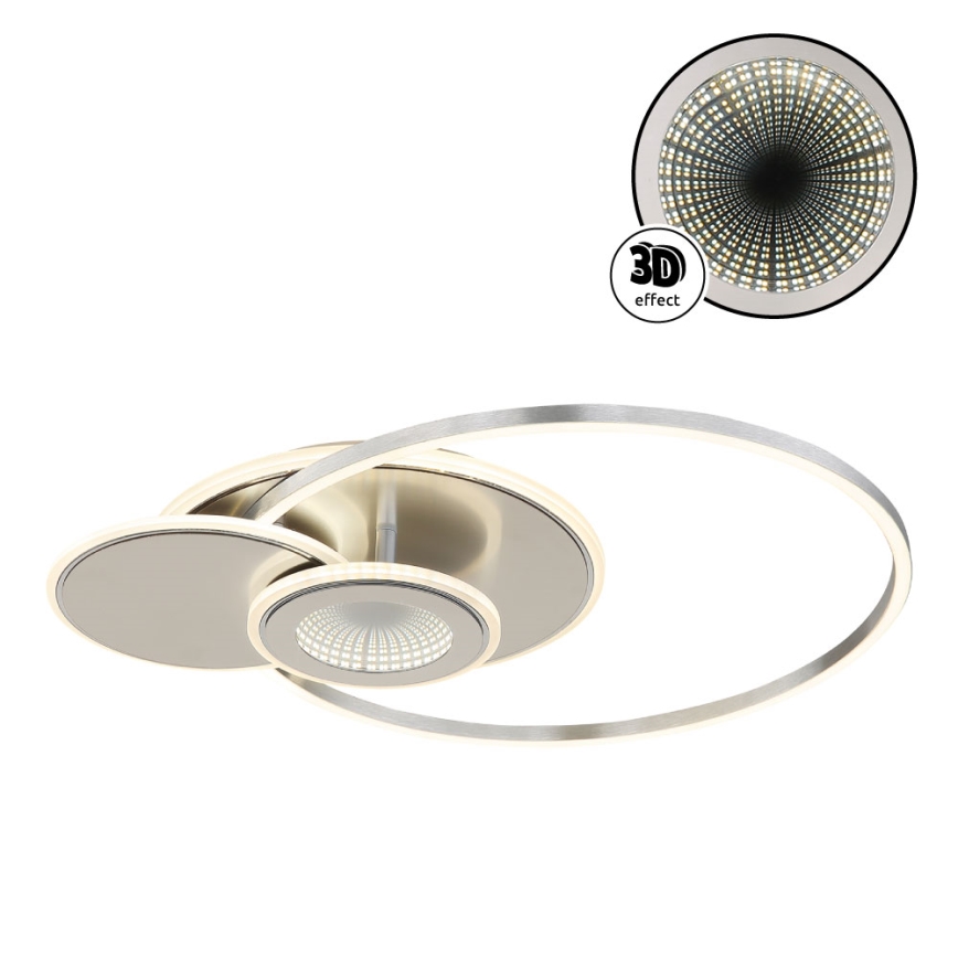 Globo - stmievateľné LED stropné svietidlo LED/24W/230V 2700-6500K 45x56 cm strieborné + diaľkové ovládanie