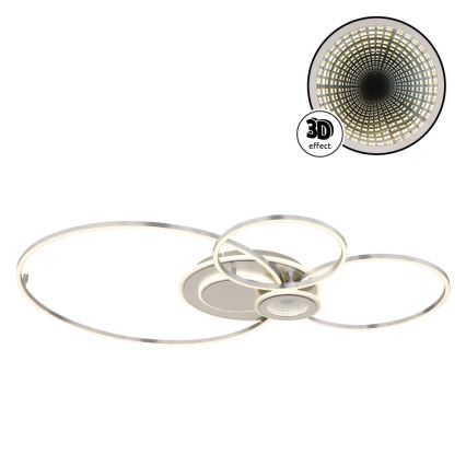 Globo - LED stmievateľné stropné svietidlo LED/36W/230V 2700-6500K strieborné + diaľkové ovládanie