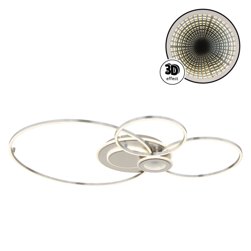 Globo - LED stmievateľné stropné svietidlo LED/36W/230V 2700-6500K strieborné + diaľkové ovládanie