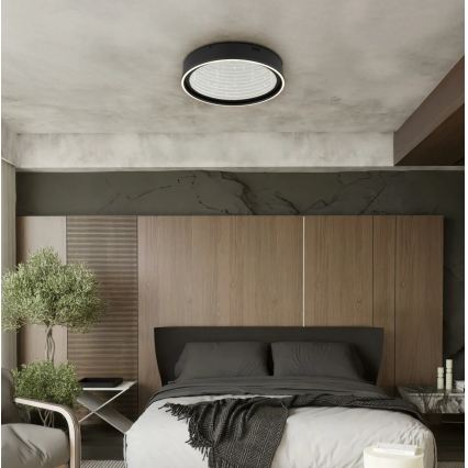 Globo - stmievateľné LED stropné svietidlo LED/40W/230V 2700-6500K, priemer 51,5 cm, čierne + diaľkové ovládanie