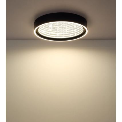 Globo - stmievateľné LED stropné svietidlo LED/40W/230V 2700-6500K, priemer 51,5 cm, čierne + diaľkové ovládanie