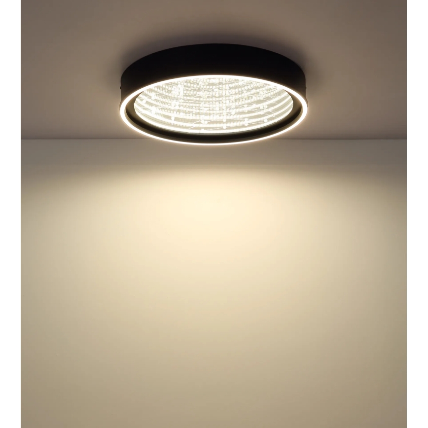 Globo - stmievateľné LED stropné svietidlo LED/40W/230V 2700-6500K, priemer 51,5 cm, čierne + diaľkové ovládanie