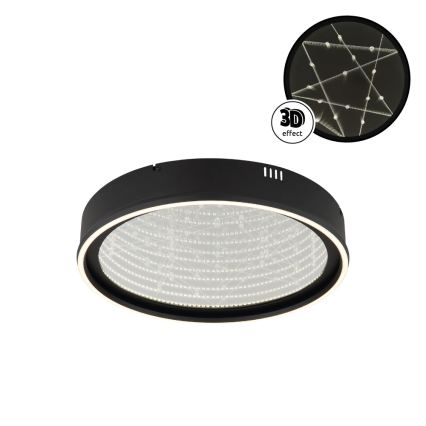 Globo - stmievateľné LED stropné svietidlo LED/40W/230V 2700-6500K, priemer 51,5 cm, čierne + diaľkové ovládanie