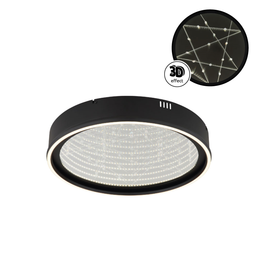 Globo - stmievateľné LED stropné svietidlo LED/40W/230V 2700-6500K, priemer 51,5 cm, čierne + diaľkové ovládanie