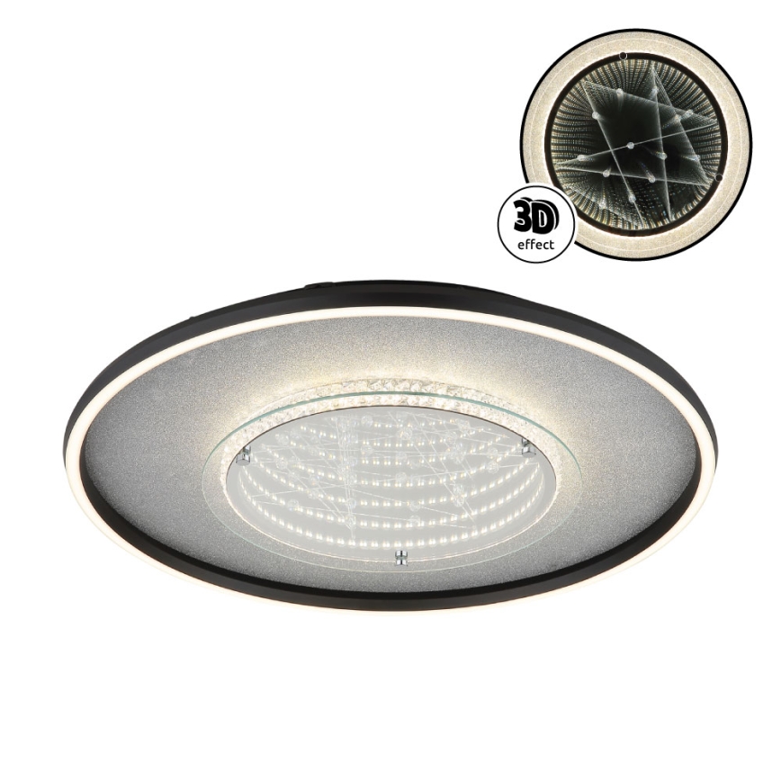 Globo - LED stropné svietidlo LED/40W/230V 3000/4000/6000K pr. 51,5 cm čierna