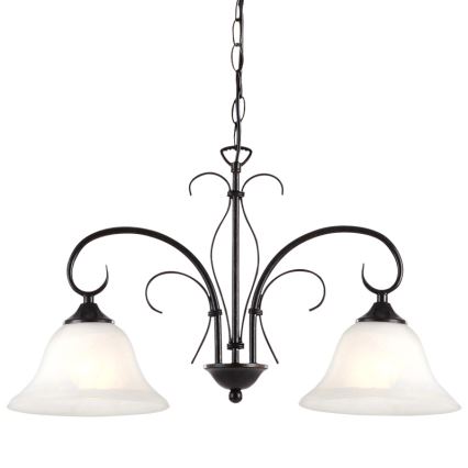 GLOBO 68410-2 - Lustr na řetězu ARIES 2xE27/60W/230V