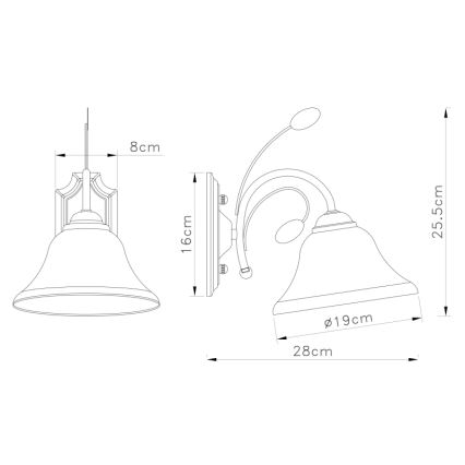 Globo - Stolná lampa 1xE14/25W/230V