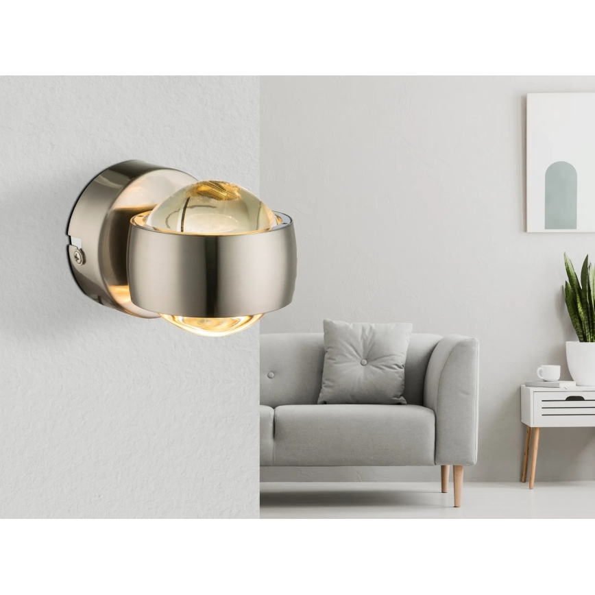 Globo - LED nástenné svietidlo LED/7W/230V 3000K matný chróm