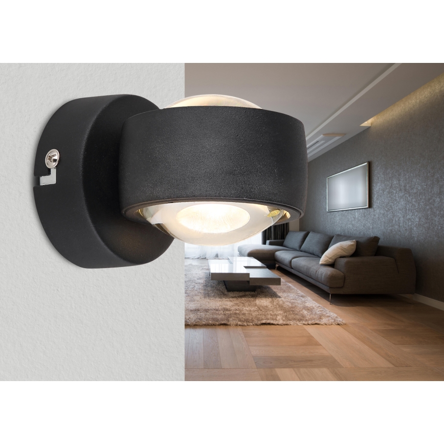 Globo - LED nástenné svietidlo LED/7W/230V 3000K čierne