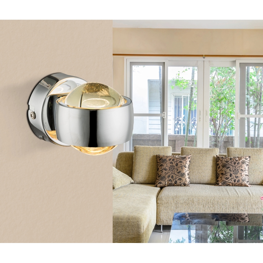Globo - LED nástenné svietidlo LED/7W/230V 3000K lesklý chróm