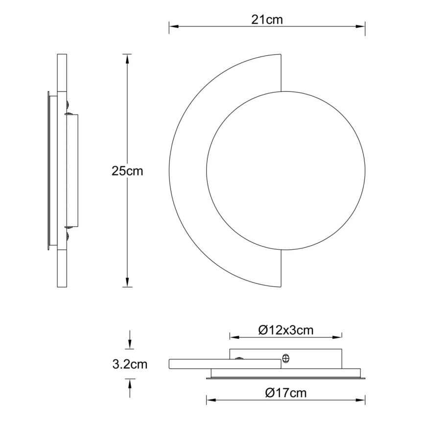 Globo - LED nástenné svietidlo LED/12W/230V 3000K