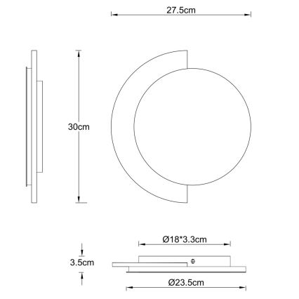 Globo - LED Nástenné svietidlo LED/14W/230V 3000K
