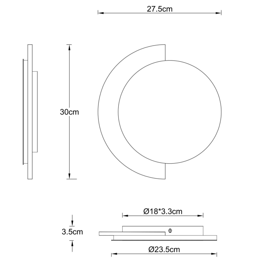Globo - LED Nástenné svietidlo LED/14W/230V 3000K