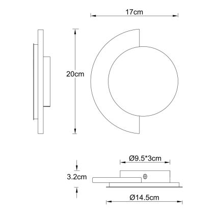 Globo - LED nástenné svietidlo LED/8W/230V 3000K