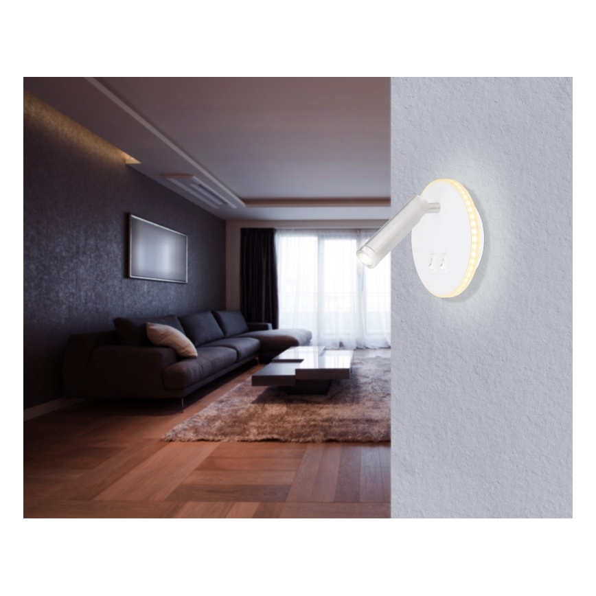 Globo - LED Nástenné bodové svietidlo LED/6W + LED/1W/230V