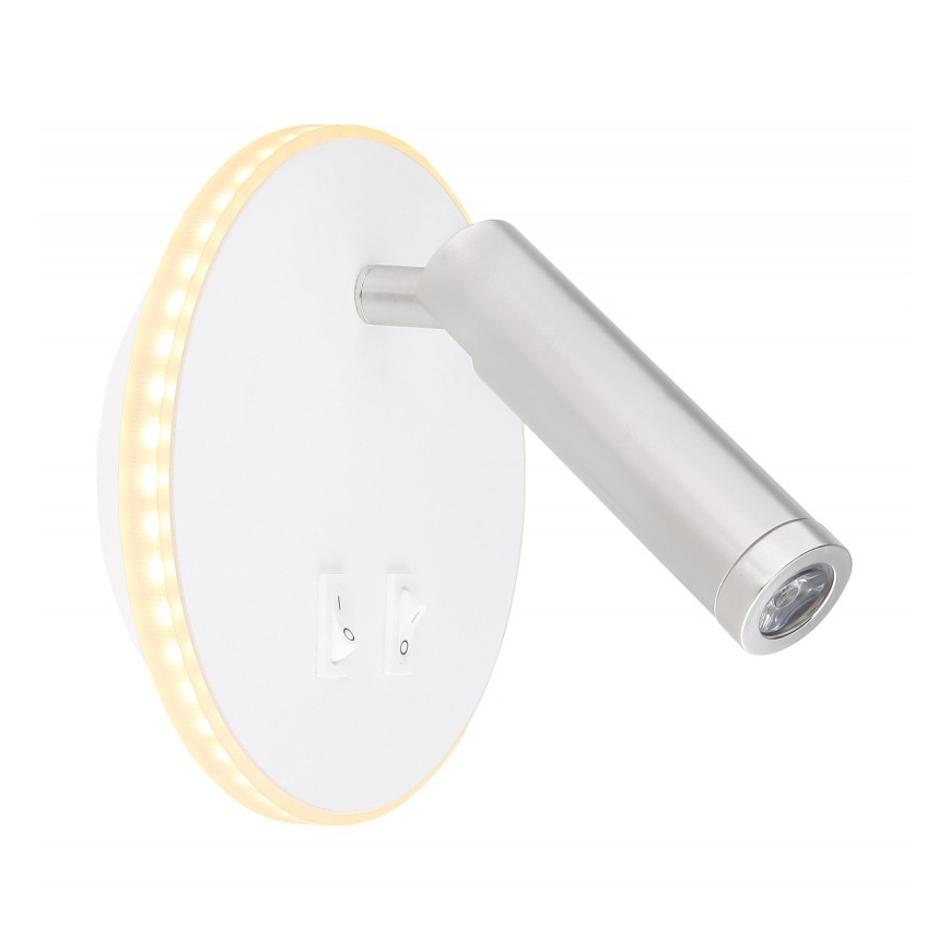 Globo - LED Nástenné bodové svietidlo LED/6W + LED/1W/230V