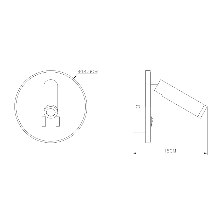 Globo - LED Nástenné bodové svietidlo LED/6W + LED/1W/230V