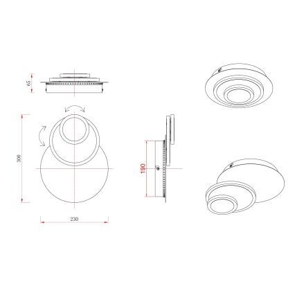Globo - LED Stropné svietidlo LED/20W/230V 3000K