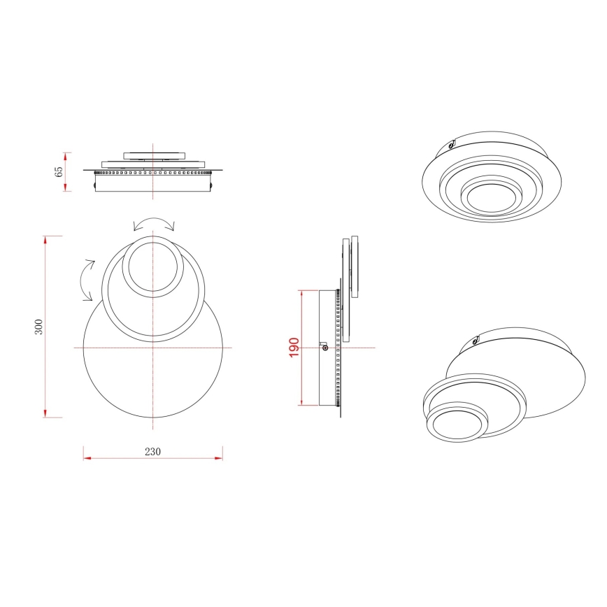 Globo - LED Stropné svietidlo LED/20W/230V 3000K