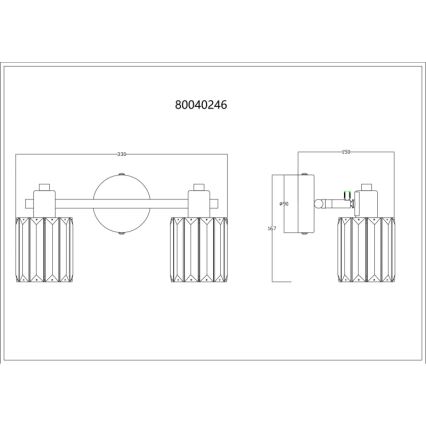 Globo - Bodové svietidlo 2xE14/40W/230V