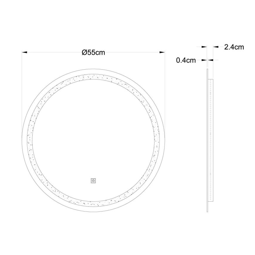 Globo - LED Stmievateľné nástenné zrkadlo s podsvietením LED/10W/230V 4000K pr. 55 cm