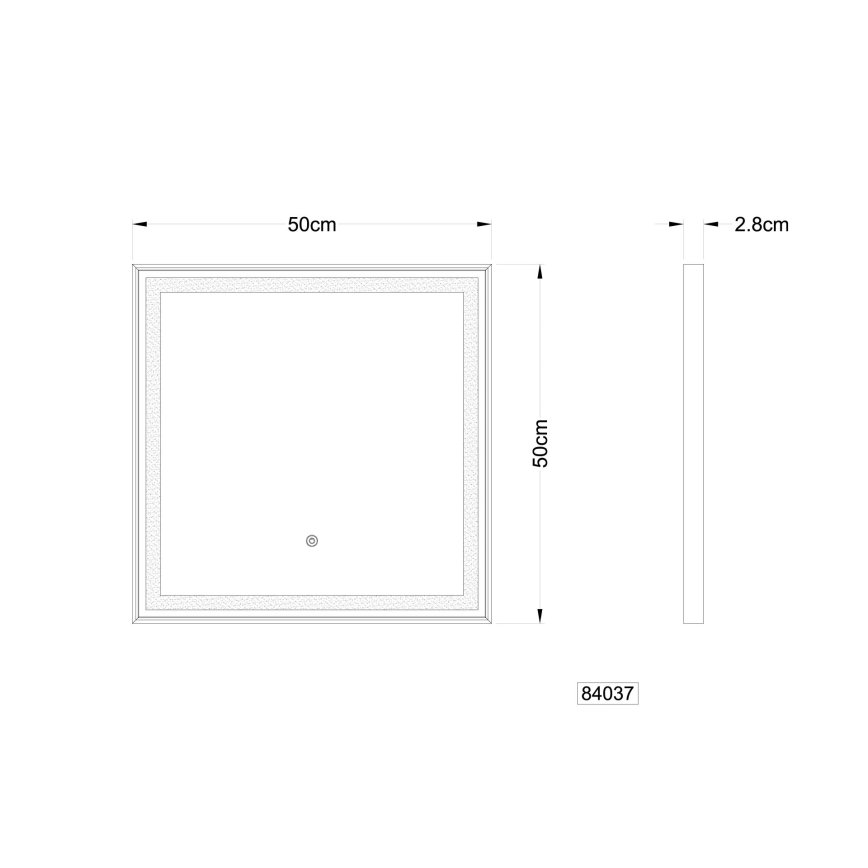 Globo - LED Stmievateľné nástenné zrkadlo s podsvietením LED/10W/230V 2700/4000/6500K 50x50 cm