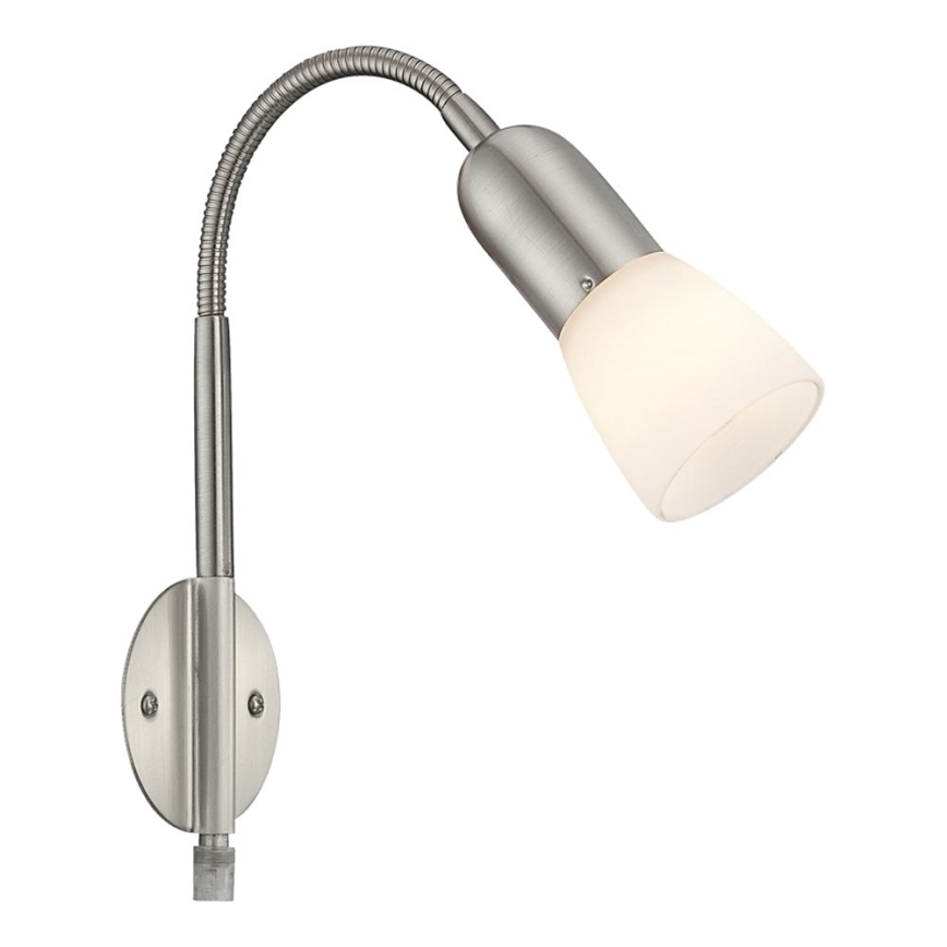 Globo - Flexibilná lampička 1xE14/40W/230V matný chróm