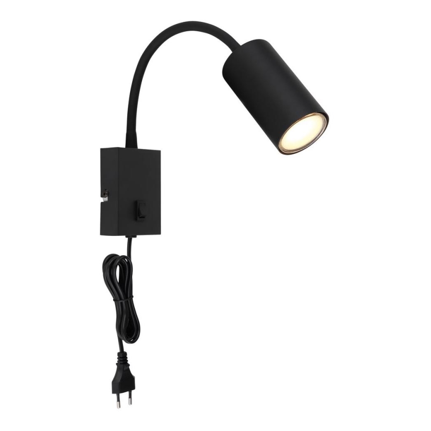 Globo - Flexibilná nástenná lampa 1xGU10/25W/230V čierna
