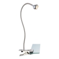 Globo - LED flexibilná lampička s klipom LED/3W/230V matný chróm