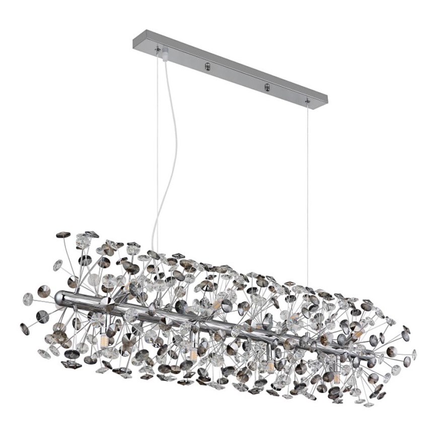 Globo - LED luster na lankách 12xG9/3,5W/230V lesklý chróm