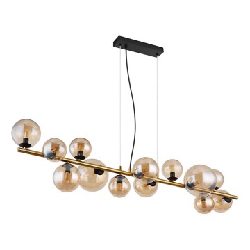 Globo - LED Luster na lanku 13xG9/3,5W/230V dymová/hnedá