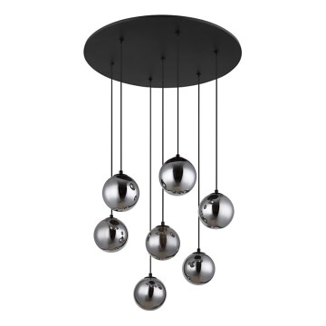 Globo - LED Luster na lanku 7xG9/3,5W/230V dymová/čierna
