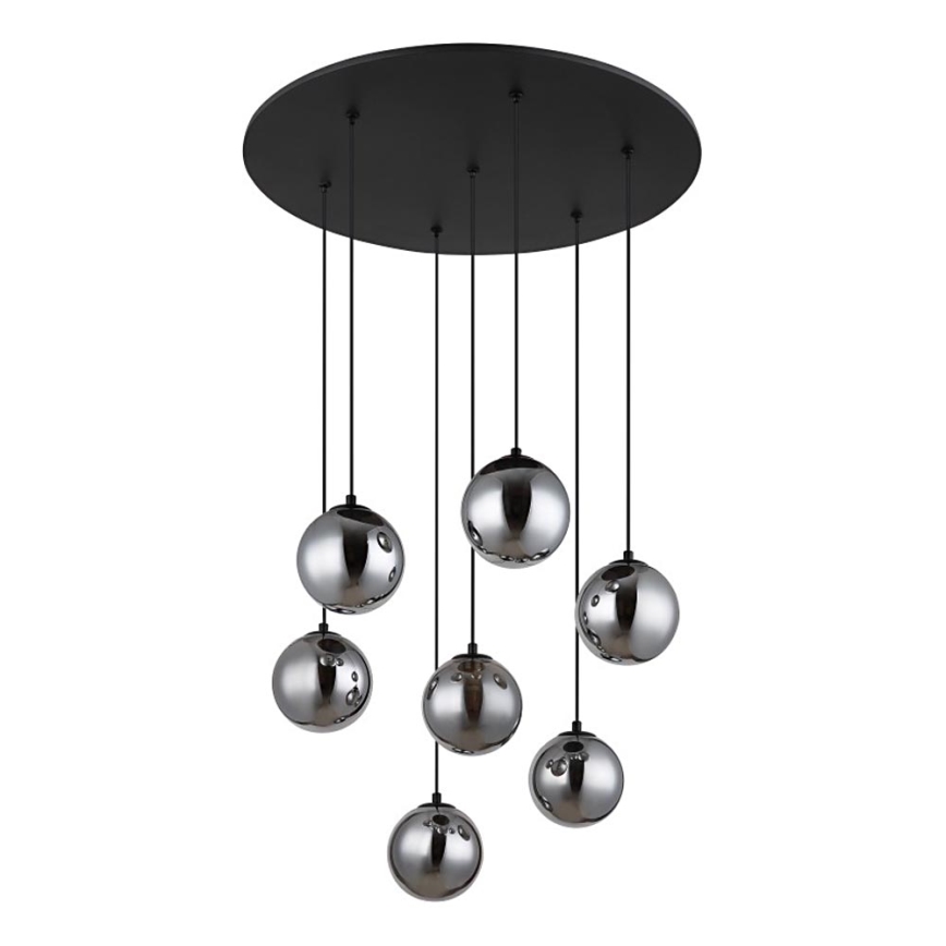 Globo - LED Luster na lanku 7xG9/3,5W/230V dymová/čierna