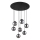 Globo - LED Luster na lanku 7xG9/3,5W/230V dymová/čierna