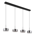 Globo - LED luster na lanku LED/24W/230V čierna/dymová
