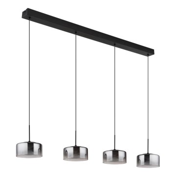 Globo - LED luster na lanku LED/24W/230V čierna/dymová