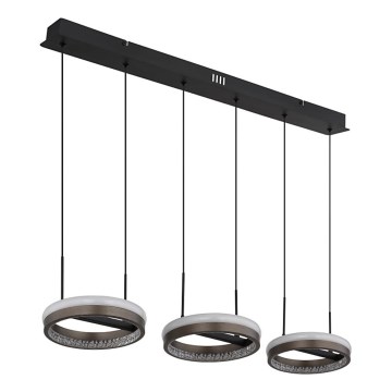 Globo - LED Luster na lanku LED/40W/230V 3000/4000/6000K hnedá