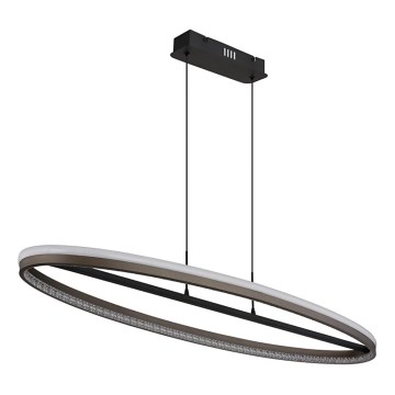 Globo - LED Luster na lanku LED/60W/230V 3000/4000/6000K hnedá