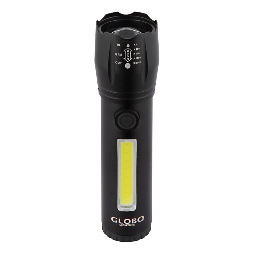 Globo - LED nabíjacia baterka LED/3W/5V + COB/3W 5500K 1200 mAh