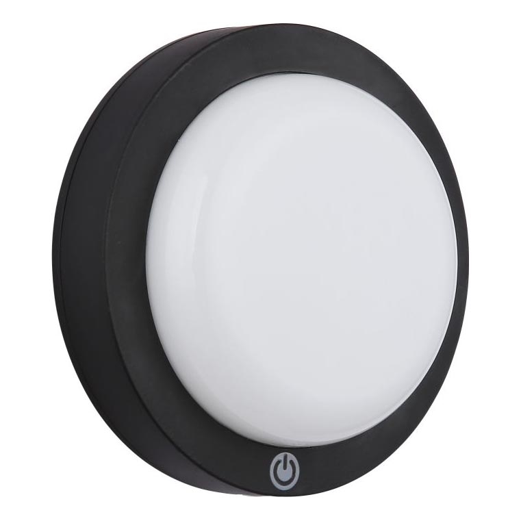 Globo - LED Nabíjacie dotykové nástenné svietidlo LED/1,2W/3,7V pr. 15 cm 1800 mAh čierna