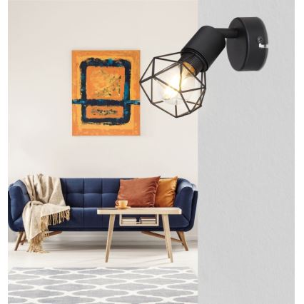 Globo - LED Nástenné bodové svietidlo 1xE14/6W/230V čierna
