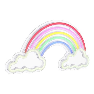 Globo - LED neónová nástenná dekorácia LED/3W/USB dúha