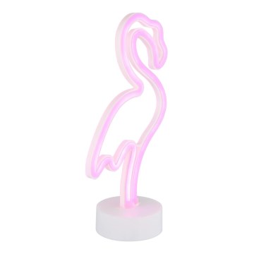 Globo - LED neónová stolová dekorácia LED/2W/3xAA plameniak