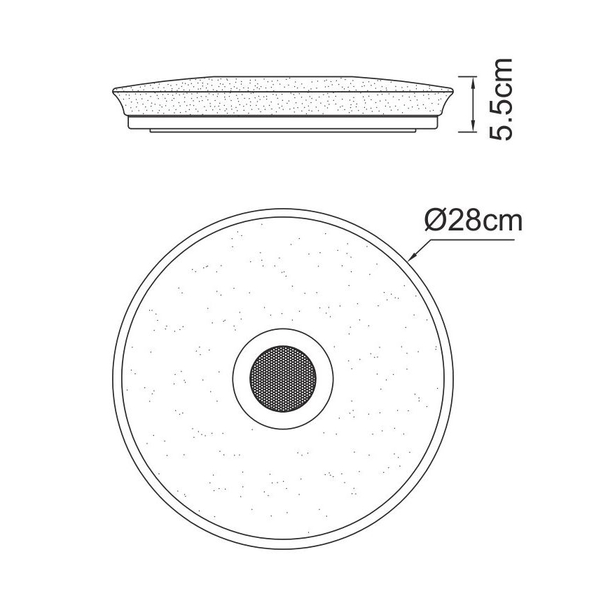 Globo - LED RGBW Stmievateľné kúpeľňové svietidlo s reproduktorom LED/18W/230V 3000-6500K IP44 + diaľkové ovládanie