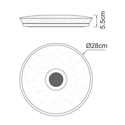 Globo - LED RGBW Stmievateľné kúpeľňové svietidlo s reproduktorom LED/18W/230V IP44 + diaľkové ovládanie