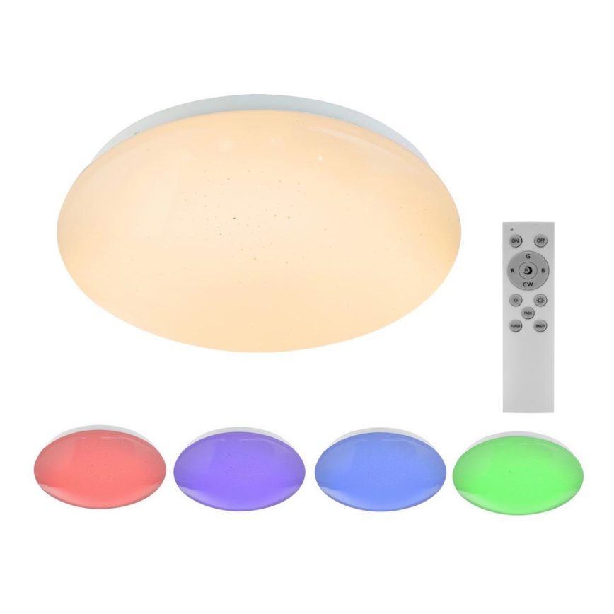 Globo - LED RGB Stmievateľné stropné svietidlo 1xLED/12W/230V + 1xLED/3W + diaľkové ovládanie