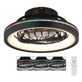 Globo - LED RGB Stmievateľný stropný ventilátor LED/40W/230V 2700-6500K + diaľkové ovládanie