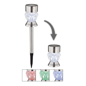 Globo - LED RGBW Solárne svietidlo 2v1 LED/0,06W/3V IP44