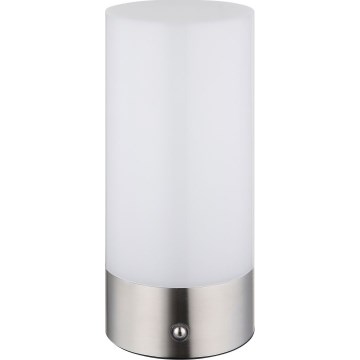 Globo - LED RGBW Stmievateľná dotyková vonkajšia stolná lampa LED/1,8W/5V 1500 mAh IP44 matný chróm